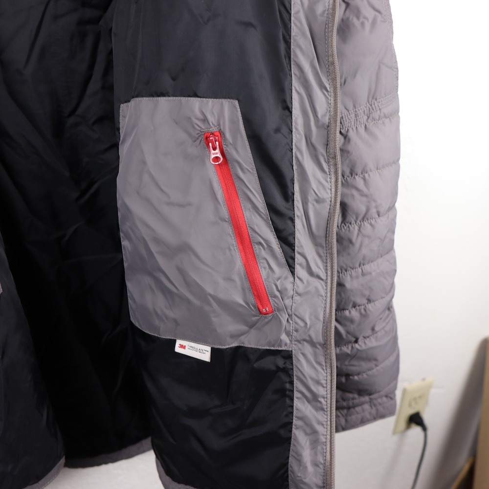 Lincoln Outfitters Mens Puffer Jacket Gray Full Zip Thinsulate Size XL Reg 3M - Picture 9 of 16